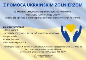 Pilna prośba o pomoc dla ukraińskich żołnierzy